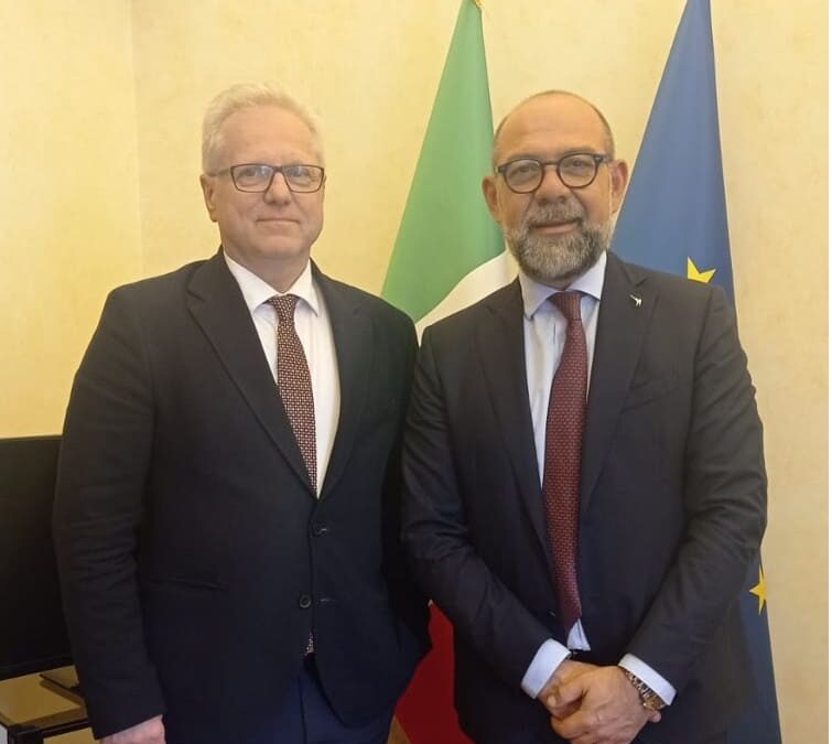 Prof. Grzegorz Górski a rencontré le président du Comité italien pour la culture, l’éducation, la science et le sport, Roberto Marti