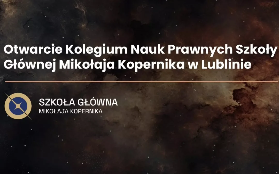 Opening of the College of Legal Sciences of the Nicolaus Copernicus University [TRANSMISSION]