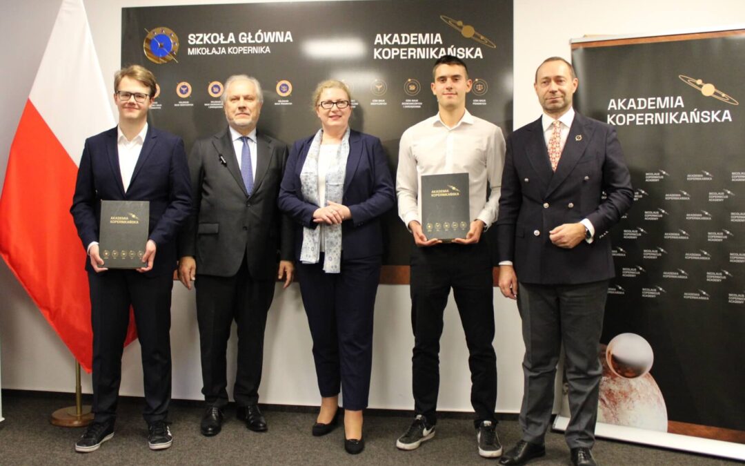 Winners of the International Economics Olympiad at the Headquarters of the Copernican Academy and the SGMK